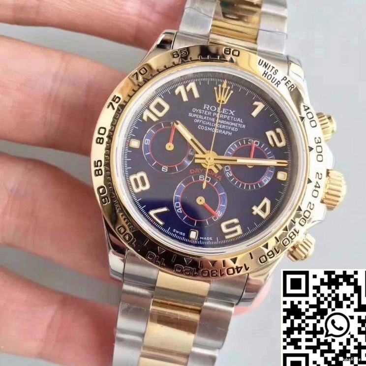 Factory Dial 18K Yellow 3A Wrapped Cosmograph Rolex Daytona Gold 116503 Blue 1013